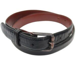 POLO RALPH LAUREN Black Lizard dress belt sz 34 leather